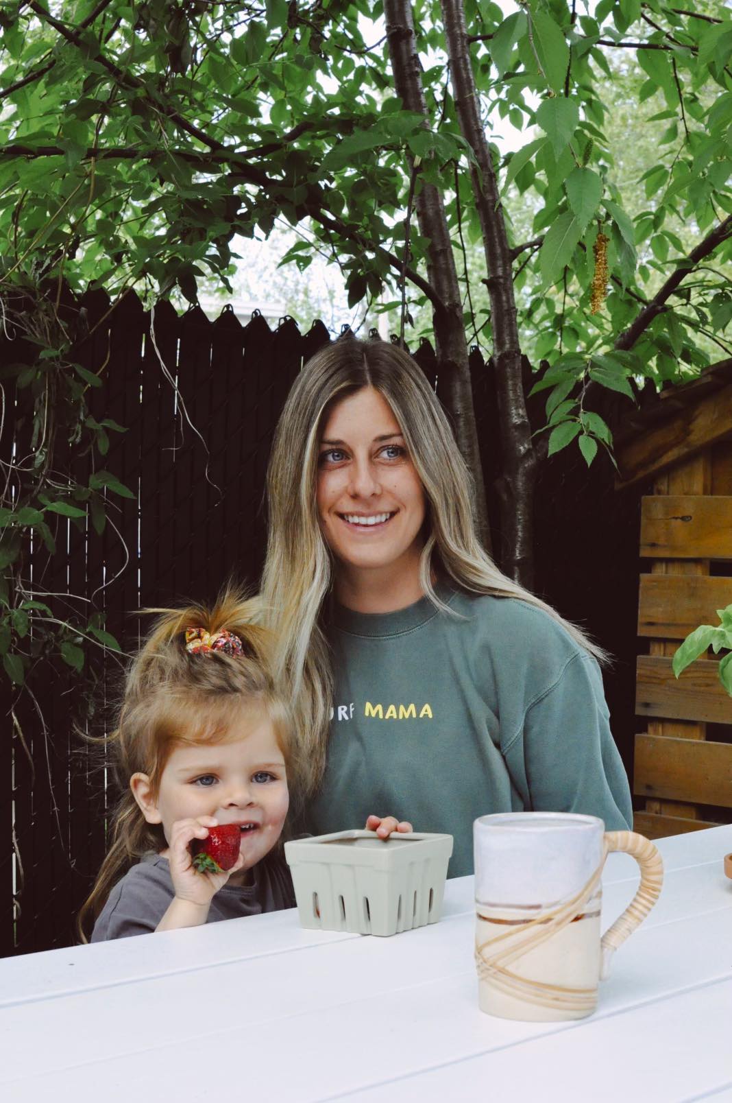 Crewneck femme SURF MAMA - teal