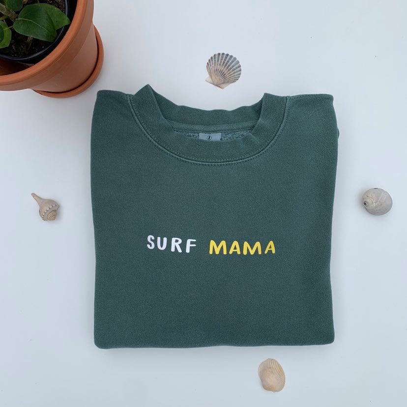 Crewneck femme SURF MAMA - teal