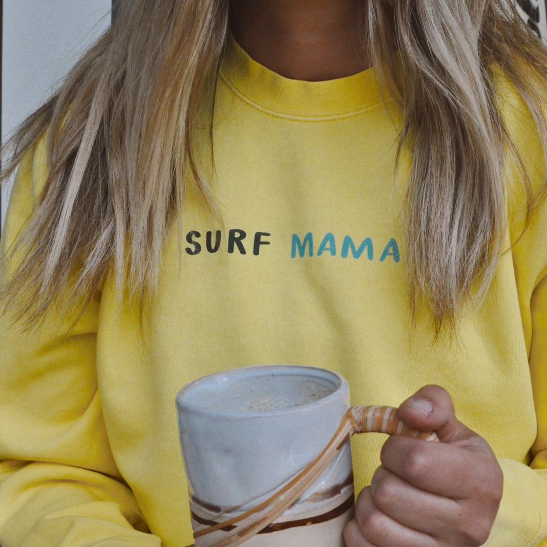 Crewneck femme SURF MAMA - jaune