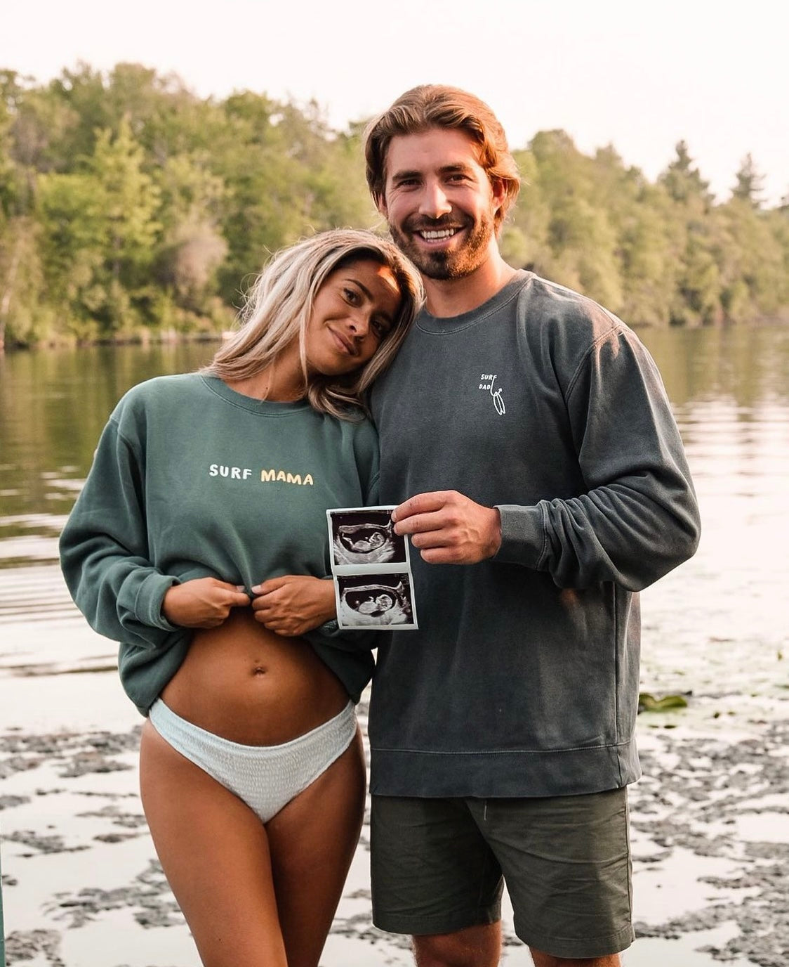 Crewneck femme SURF MAMA - teal